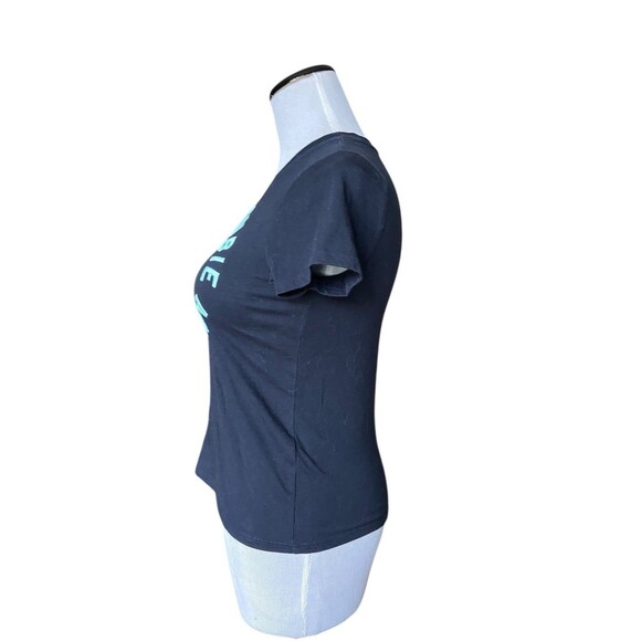 Abercrombie Kids Moose Logo Baby T-Shirt Size 9/10 Blue Fits Womens XS Y2K 90s - Picture 5 of 8